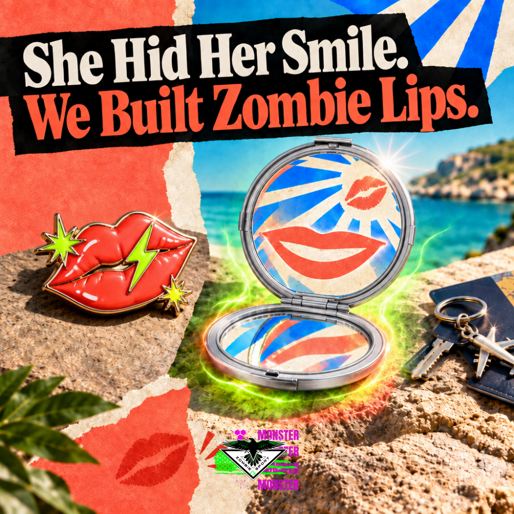 She Hid Her Smile. We Built Zombie Lips.